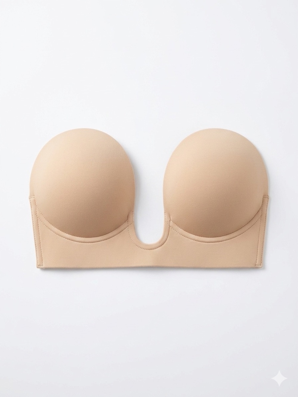 Fortuning’s Invisible Strapless Backless Wedding Bra D Cup Beige New Sealed
